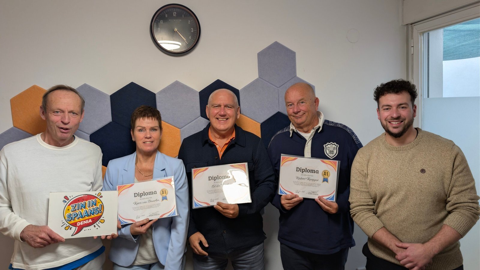 Group lesson diploma ceremony