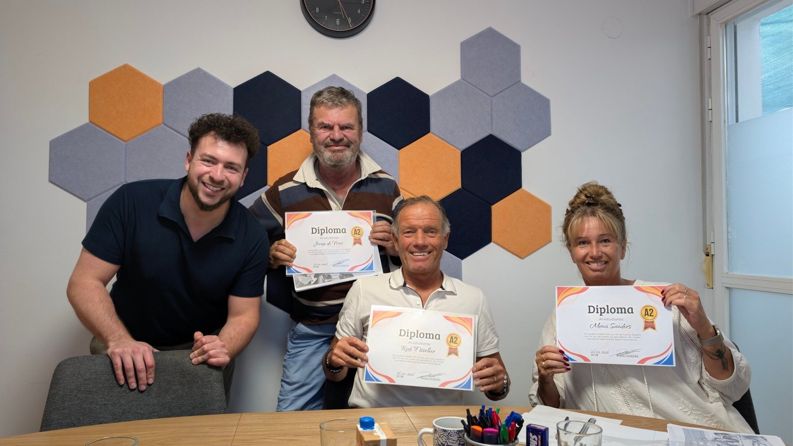 Group lesson diploma ceremony