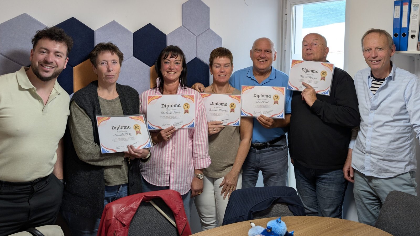 Group lesson diploma ceremony